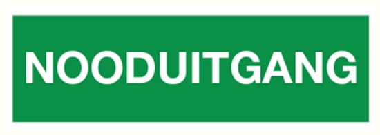 Afbeeldingen van Nooduitgang vinyl-sticker 500x150mm