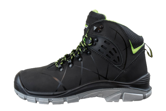 Afbeeldingen van Safeet veiligheidsschoen Larvik 44 S3          zwart/groen hg 20-360