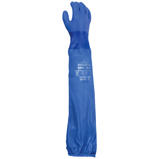 Afbeeldingen van Showa handschoen 690 PVC 10/XL          chem-protect ve10