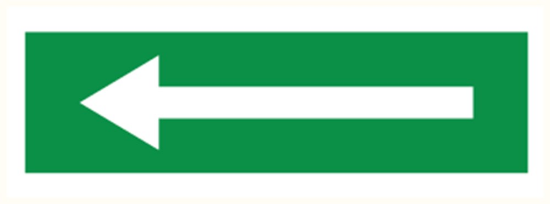 Afbeeldingen van Pijl vinyl-sticker 80x250mm