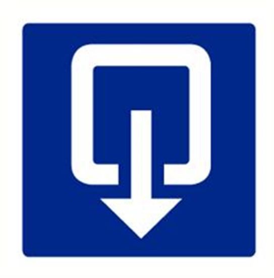 Afbeeldingen van Uitgang vinyl-sticker 150x150mm