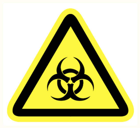 Afbeeldingen van Biologisch gevaar vinyl-sticker 200mm