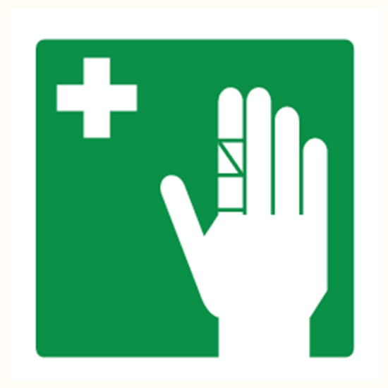 Afbeeldingen van EHBO vinyl-sticker 150x150mm