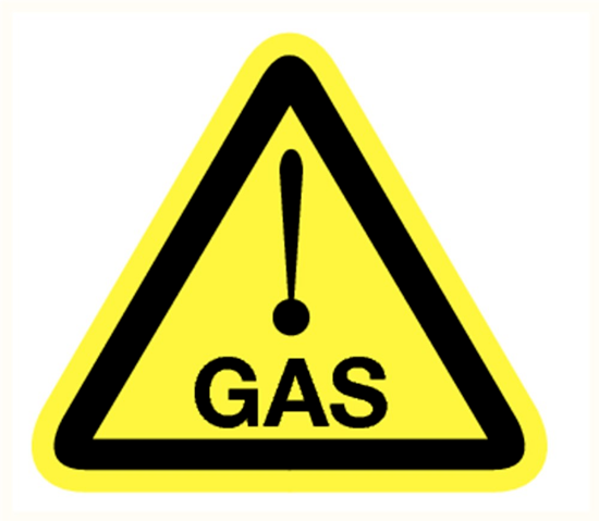Afbeeldingen van Gas vinyl-sticker 200mm