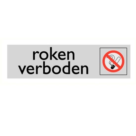Afbeeldingen van Roken verboden alulook 165x45mm