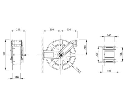 Afbeeldingen van Zeca open-luchtslanghaspel 8426         1/2 15mtr 20bar