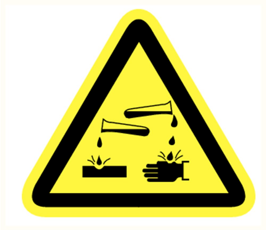 Afbeeldingen van Bijtende stoffen vinyl-sticker 300mm