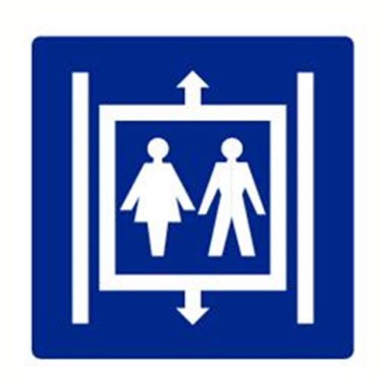 Afbeeldingen van Lift vinyl-sticker 100x100mm