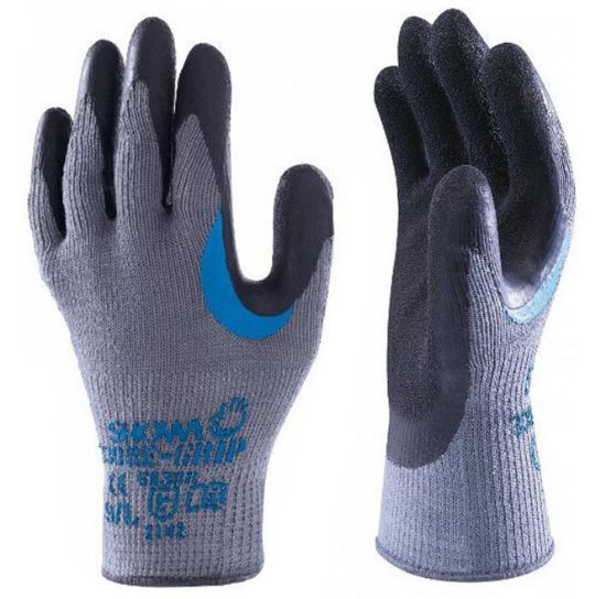Afbeeldingen van Showa handschoen 330 latex grijs/zwart  mt10/XL