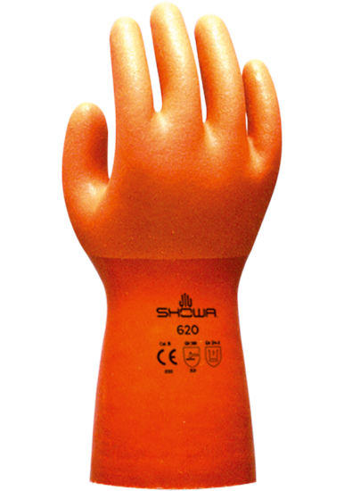 Afbeeldingen van Showa handschoen 610 PVC 250mm 11/XXL   chem-protect ve10
