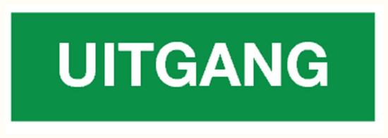 Afbeeldingen van Uitgang vinyl-sticker 150x400mm