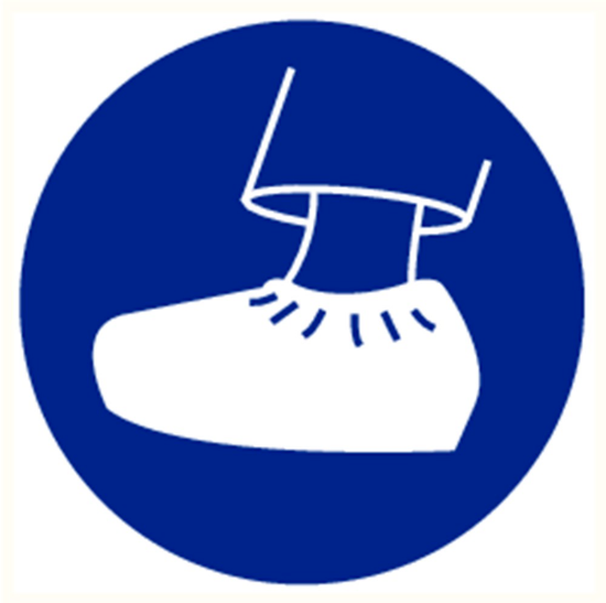 Afbeeldingen van Overschoen verplicht vinyl-sticker 200mm