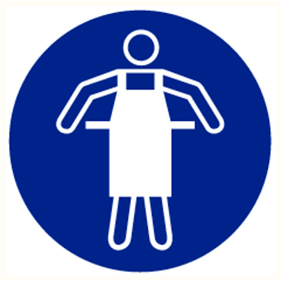 Afbeeldingen van Schort verplicht vinyl-sticker 200mm