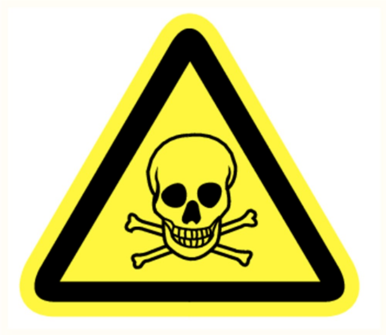 Afbeeldingen van Giftige stoffen vinyl-sticker 200mm