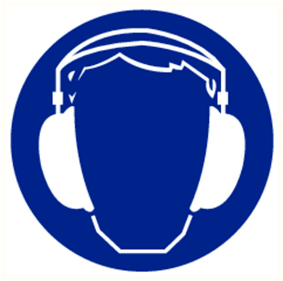 Afbeeldingen van Gehoorbescherming verplicht vinyl-sticker 200mm