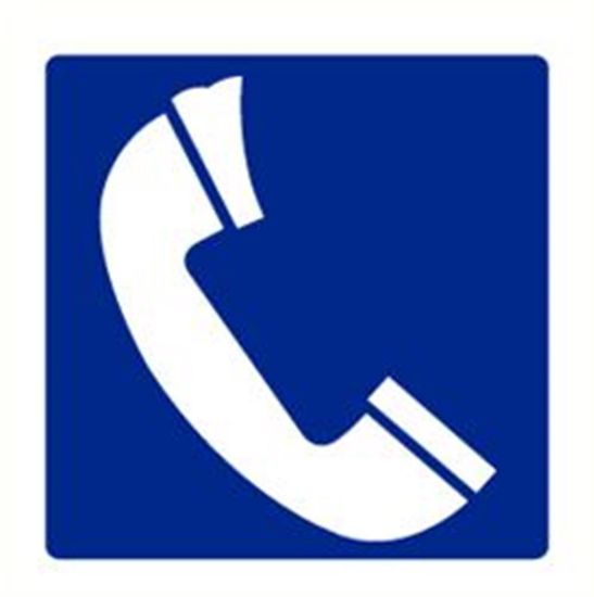 Afbeeldingen van Telefoon vinyl-sticker 100x100mm