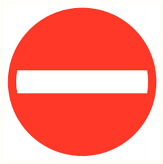 Afbeeldingen van Verboden in te rijden vinyl-sticker 300mm