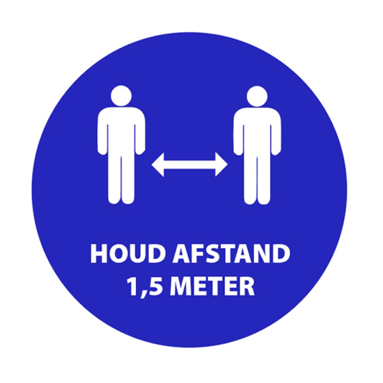 Afbeeldingen van StaySafe sticker Houd Afstand 1.5 meter 200mm