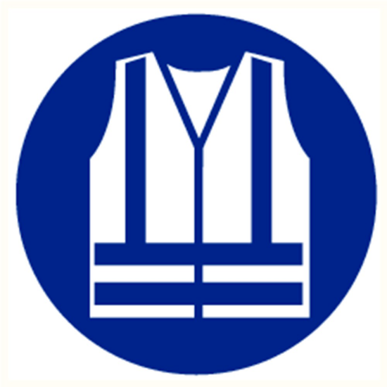 Afbeeldingen van Signalisatievest verplicht vinyl-sticker 400mm
