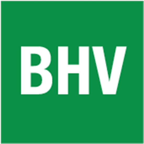 Afbeeldingen van Sticker voor op helm BHV groen/wit 40x40mm