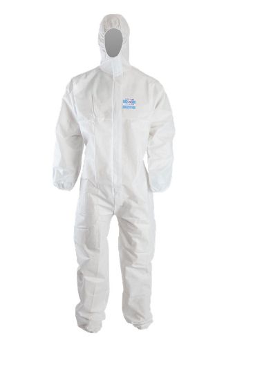 Afbeeldingen van ChemDefend disposable coverall 100      Type 5+6 wit maat L