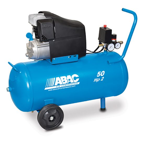 Afbeeldingen van Abac compressor montecarlo 2pk 50liter  mobiel 230v gesmeerd