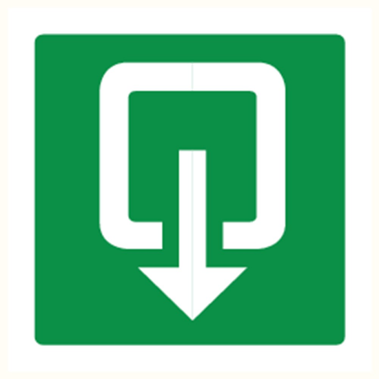 Afbeeldingen van Uitgang vinyl-sticker 500x500mm