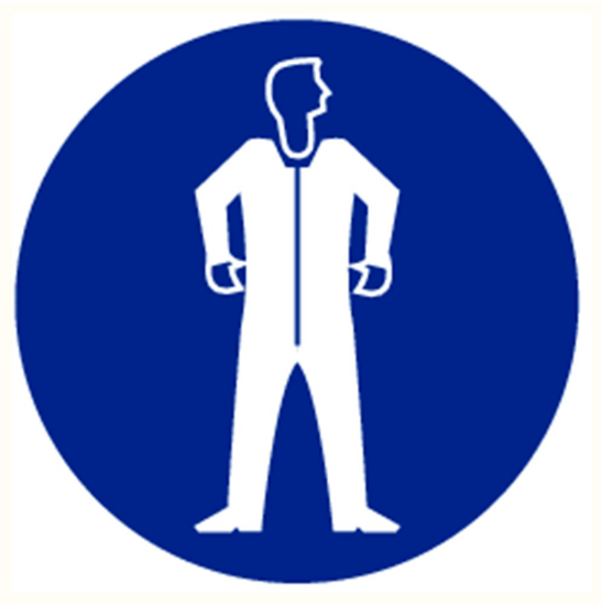 Afbeeldingen van Beschermkledij verplicht vinyl-sticker 50mm