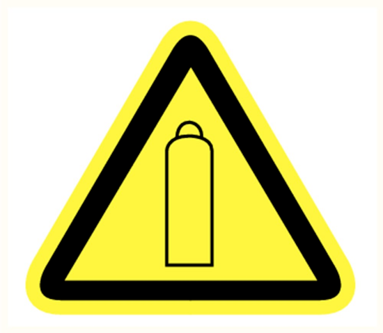 Afbeeldingen van Gasfles vinyl-sticker 90mm