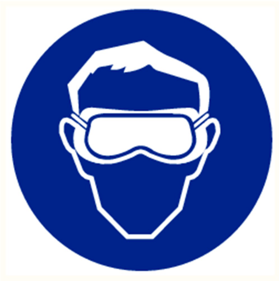 Afbeeldingen van Panoramische bril verplicht vinyl-sticker 90mm