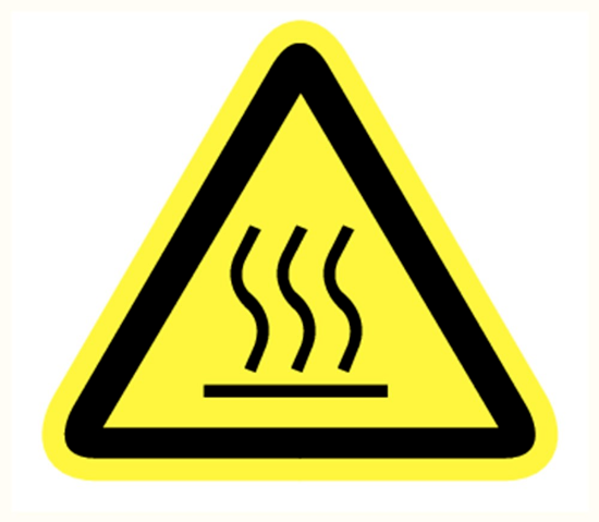 Afbeeldingen van Heet oppervlak vinyl-sticker 50mm