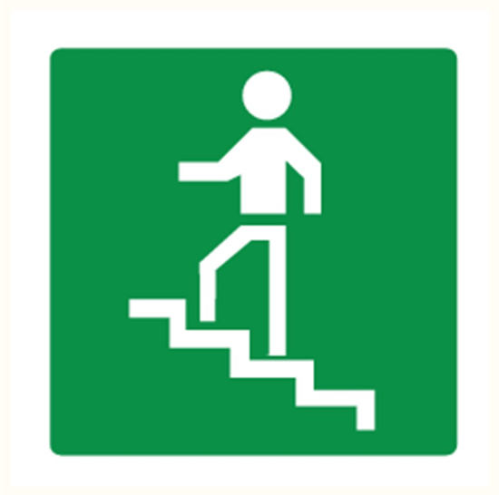 Afbeeldingen van Trap stijgend vinyl-sticker 150x150mm