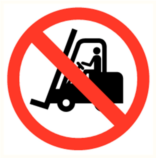 Afbeeldingen van Verboden voor transportmiddelen vinyl-sticker 90mm