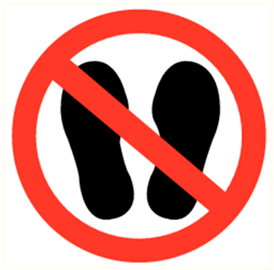 Afbeeldingen van Niet betreden vinyl-sticker 90mm