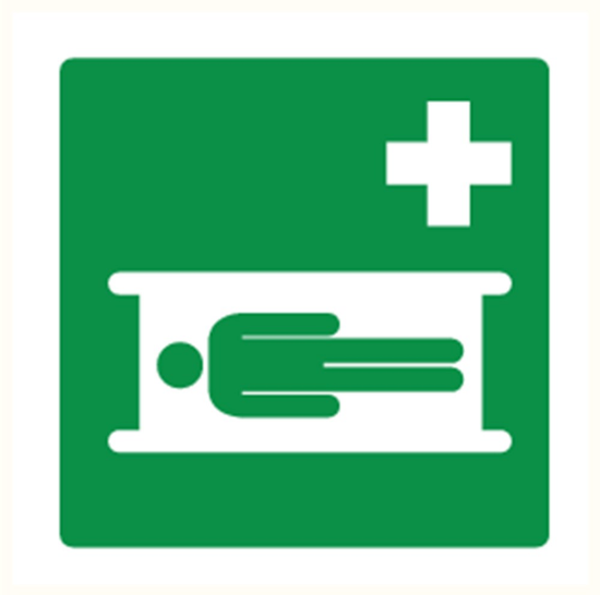 Afbeeldingen van Brancard vinyl-sticker 200x200mm