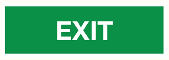 Afbeeldingen van Exit vinyl-sticker 400x150mm
