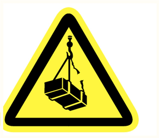 Afbeeldingen van Hangende lasten vinyl-sticker 90mm