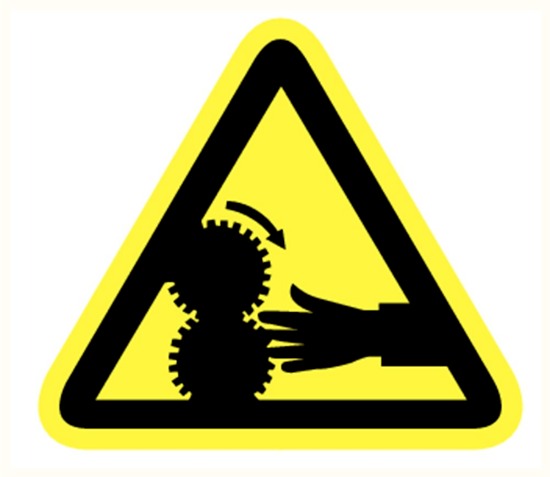 Afbeeldingen van Gevaar voor handen vinyl-sticker 50mm