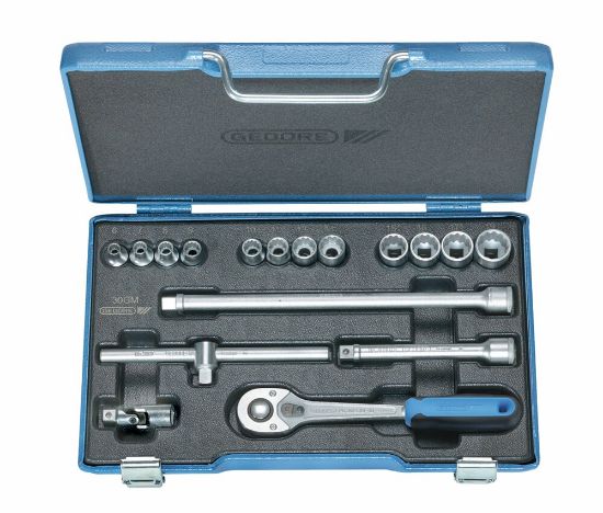 Afbeeldingen van Gedore dopsleutelset 3/8 17dlg 6-19mm   d30 gmu10