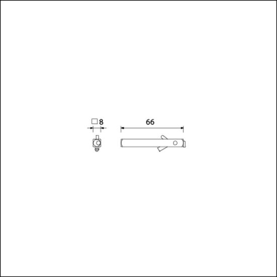 Afbeeldingen van Ami krukstift met kantelaar 8x66 ev