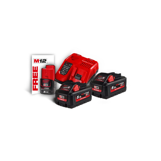 Afbeeldingen van Milwaukee M18 High Output accupack+lader HNRG-552