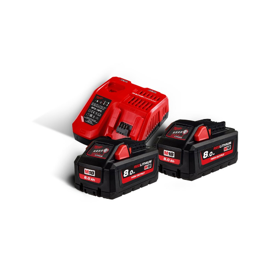 Afbeeldingen van Milwaukee M18 High Output accupack+lader HNRG-802