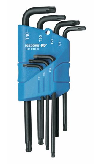 Afbeeldingen van Gedore inbussleutelset 7dlg torx t10-t40h 43 ktX07