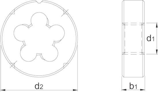 Afbeeldingen van Phantom hss snijpl schil din22568 links UNF 1/4
