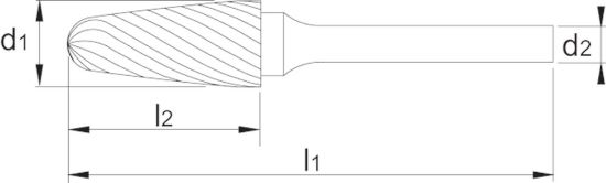 Afbeeldingen van Phantom hm-stiftfrees boomvorm ronde kop f6x18x6x50-3 fine