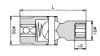 Afbeeldingen van Impact krachtdopsleutel 1/4 7mm         zeskant cardan 43mm