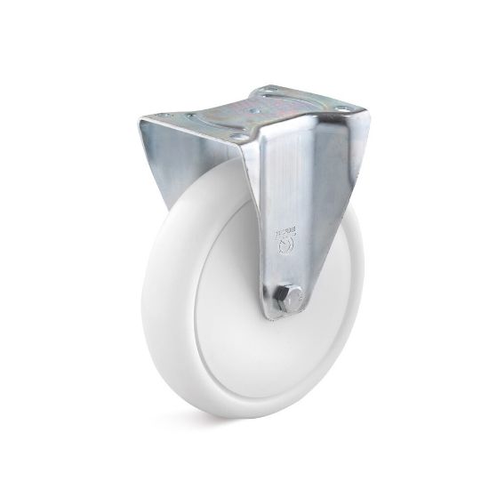 Afbeeldingen van Bokwiel 160mm polypropyleen             300kg wit