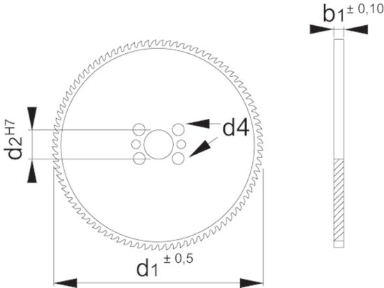 Afbeeldingen van Hm-tip cirkelzagen negatief 200x3.2x32/z64
