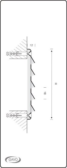 Afbeeldingen van Gavo schoepenrooster 105x215mm rvs316