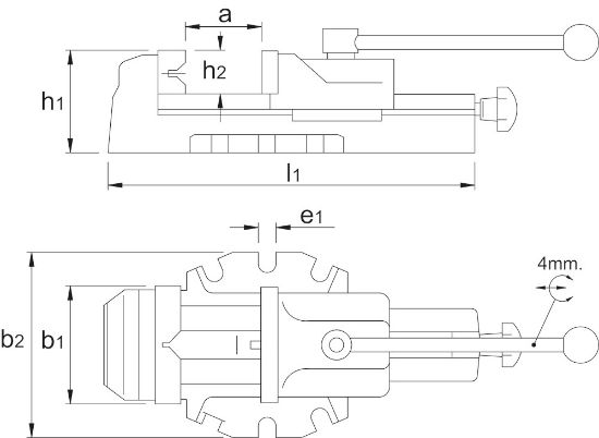 Afbeeldingen van Bison snelspanklem type 6542 bekbr. 100mm.